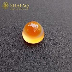 نگین-عقیق-سه-پوست-کره-عسلی-اصل-سایز-14mm-دامله-طوق-دار