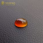 نگین-عقیق-جزع-عسلی-یمنی-اصل-آبدار-خرمایی-16x10mm