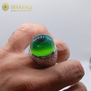انگشتر-باباقوری-سبز-آبدار-دست‌ساز-استاد-شایق-تک‌چشم-مشکی-20-میل
