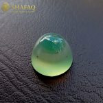 نگین عقیق سبز آبدار ۱۸ میلی‌متری اصل با تراش گنبدی