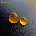 عقیق عسلی طبیعی ۱۸ میلیمتری مناسب ساخت انگشتر